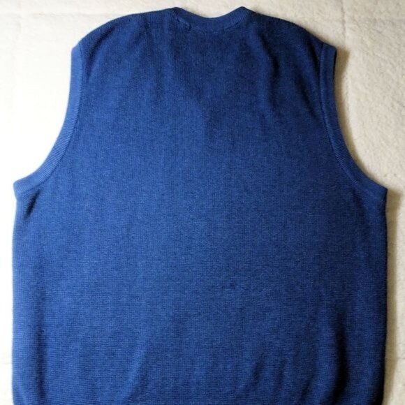 Men's Greg Norman Blue Vest Size X-Large - Picture 2 of 4